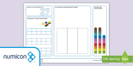 All About the Number 27 Worksheet - (Teacher-Made) - Twinkl
